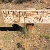 Cartel de inicio de la senda de Los Callejones / Ruta a pie Los Callejones de las Majadas. Serranía de Cuenca 