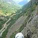 Vistas al valle en un momento de descanso / V&iacute;a ferrata � Chaos de Coum�ly 