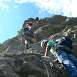 L��chelle de L�Enfer final de la via / V&iacute;a ferrata � Cascade de l'Oule 