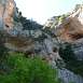 Vista al camino de las Escaleretas junto al que se encuentran las pinturas rupestres del Abrigo del Gallinero / Sendero � El r�o Vero hasta el Abrigo Gallinero 
