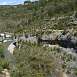 Vista atr�s al puente y al camino de aproximaci�n / Sendero � El r�o Vero hasta el Abrigo Gallinero 