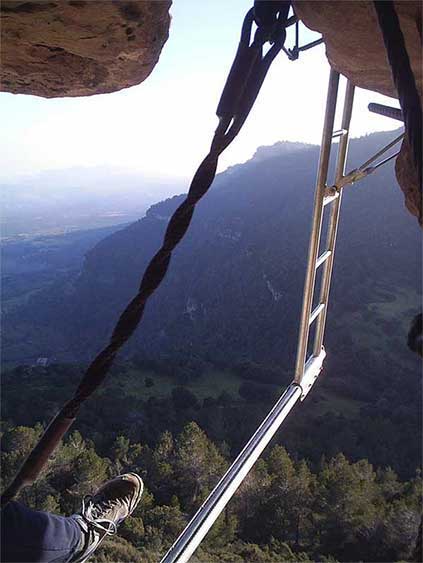 En la escalera 