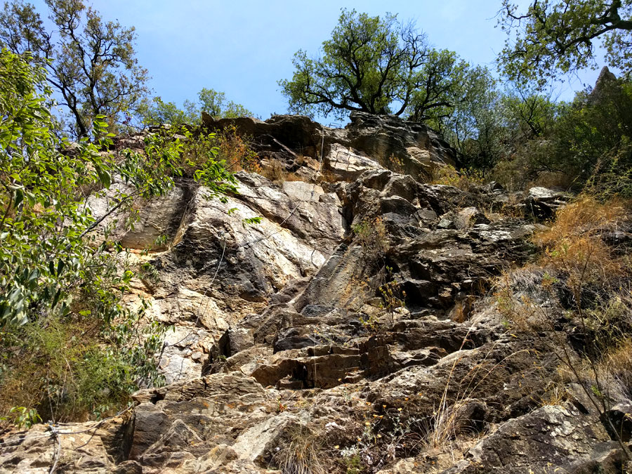 Vista desde el inicio de la vía ferrata 