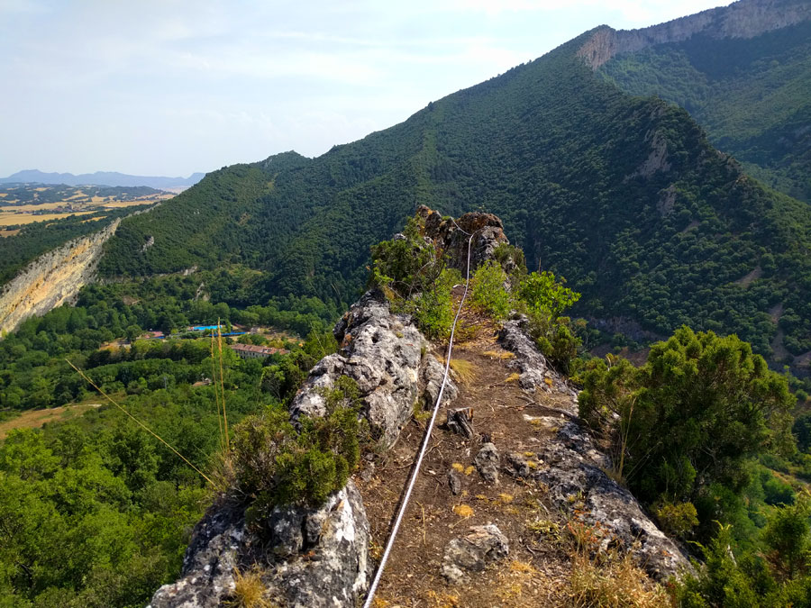Vista atrás en la cresta 