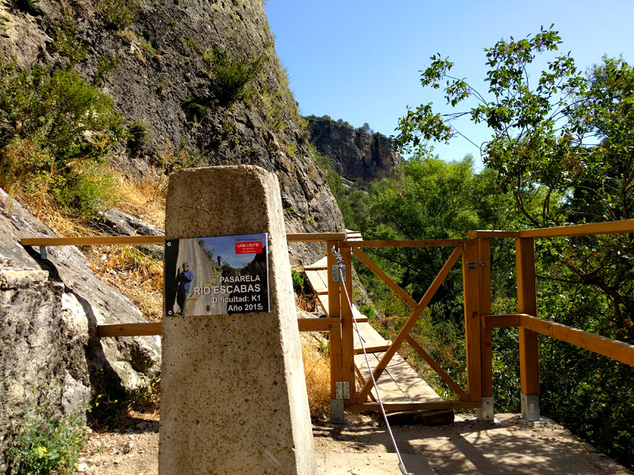 Pasarela Río Escabas de retorno 