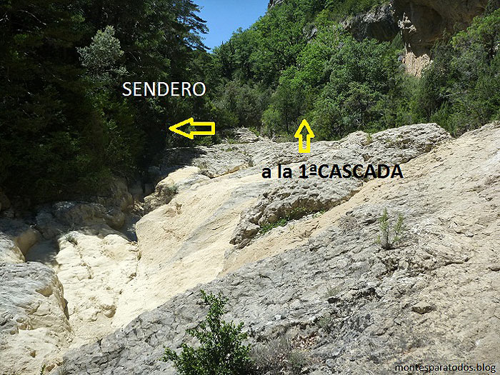 Sendas a la 1 y a la 2 cascadas (© Montañismo para todos) 