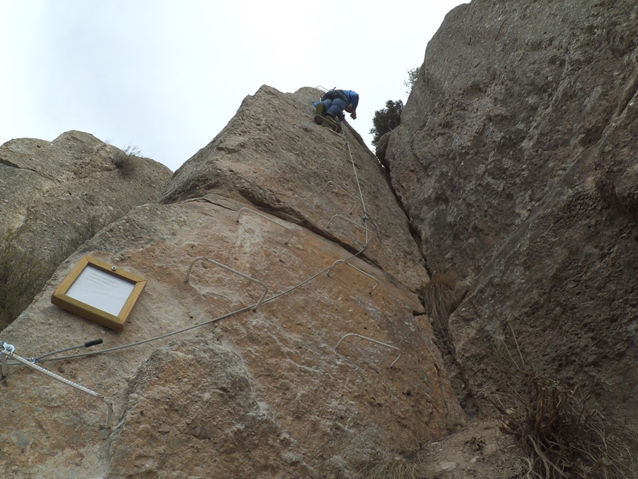 En el tramo de salida de la vía ferrata 