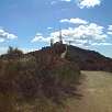 Vista atrás al repetidor de Sant Pere Màrtir. / Ruta en Bici La carretera de les Aigües desde Torre Baró a Sant Pere Màrtir 