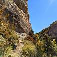 Desvío para entrar a la vía ferrata 