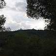 En el camino de subida al Turó del Marqués se distingue la cima de Sant Jeroni Montserrat 