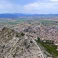 Vistas a Villena desde la cima de la ferrata 