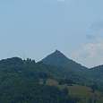 Vista atrás al Castillo de Montsegur 