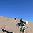 Primer tramo de subida por la duna 
