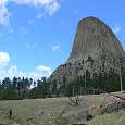 Vista sur de la Devils Tower 