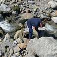 Refrescándonos en el nacimiento de la gave de Gavarnie 