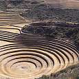 Vista completa de la más grande de las 4 terrazas circulares de Moray 