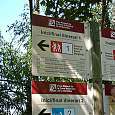 Diferentes rutas se&ntilde;alizadas en la zona 