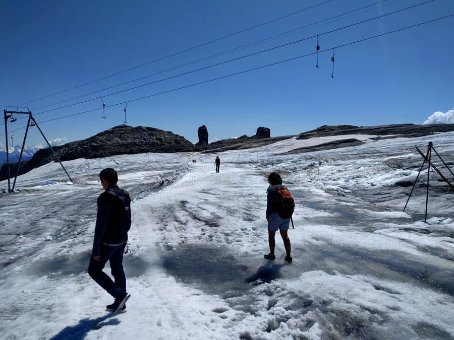 We kept moving on the glacier, dodging the biggest puddles