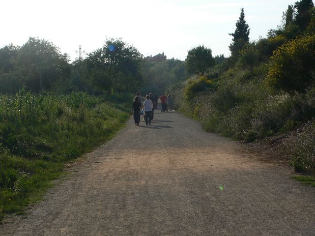 La concurrida pista final que nos lleva a Sant Cugat 