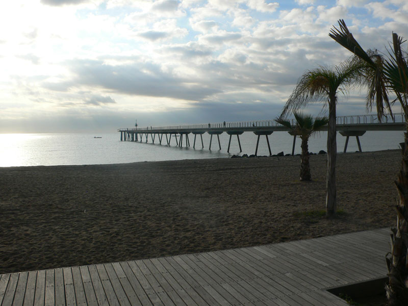 Vista cercana del Pont del Petroli 