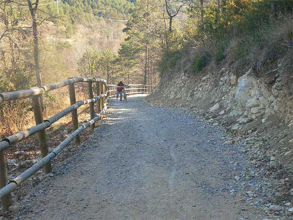 Primera rampa de subida a Ogassa 
