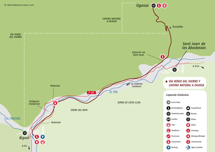 Croquis de la ruta 