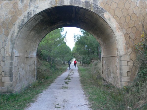 Puente típico de la vía verde 