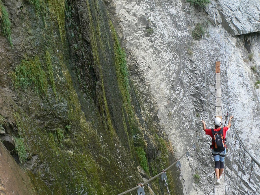 La Pasarela que da nombre a la vía ferrata 
