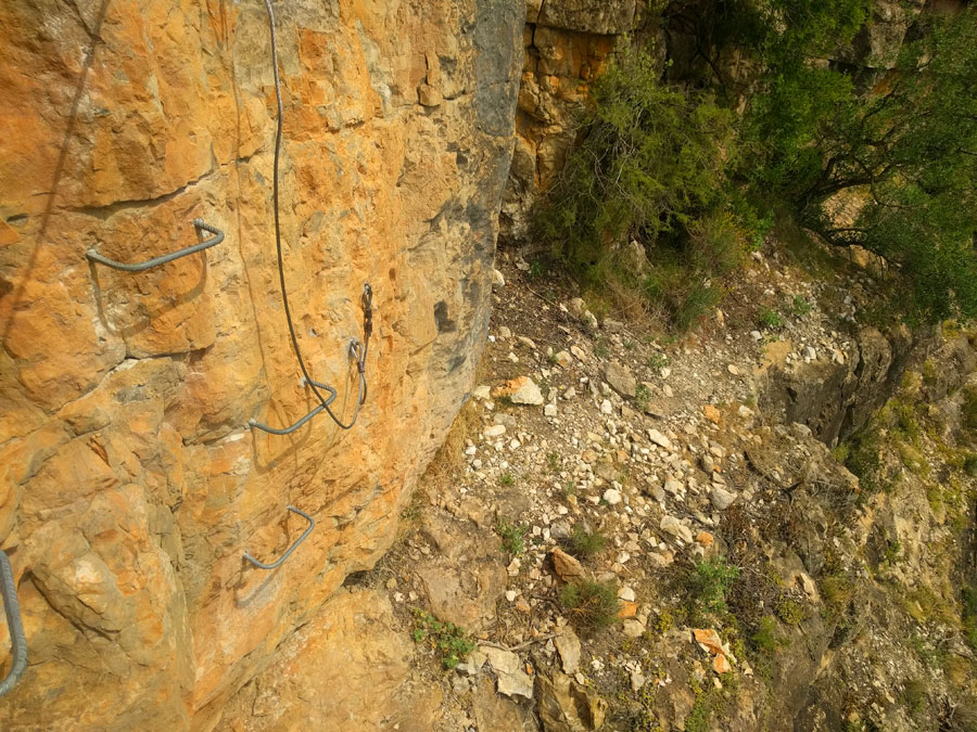 Escape de la vía ferrata caminando 