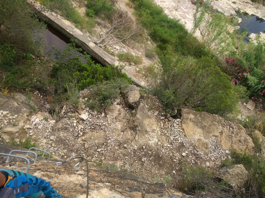 Entrada de la vía ferrata 