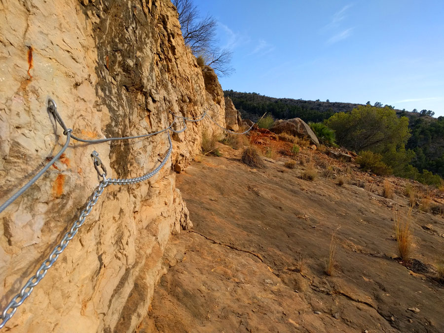 Back view from rappel rings 