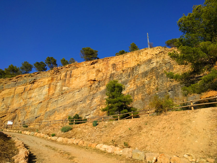 Wall of the via ferrata 