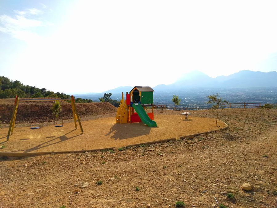 Playground at the foot of via ferrata 