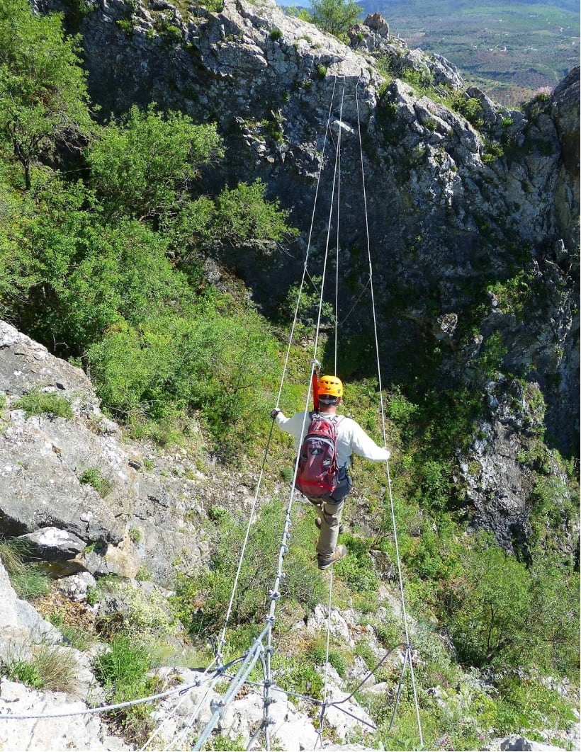 Cruzando el puente tibetano 