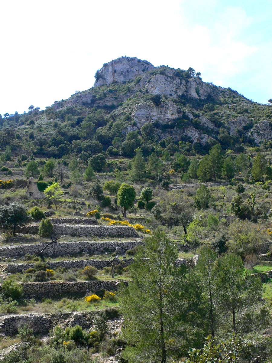Salimos del barranco -El camino de regreso se encuentra encima de las gradas abandonadas- 