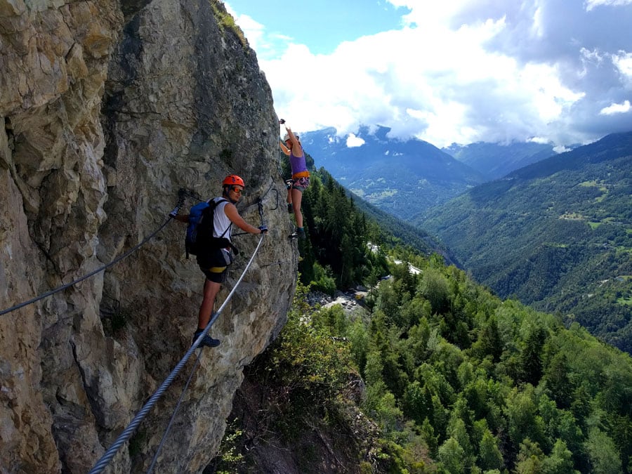 Not a very smooth exit of the Tibetan bridge