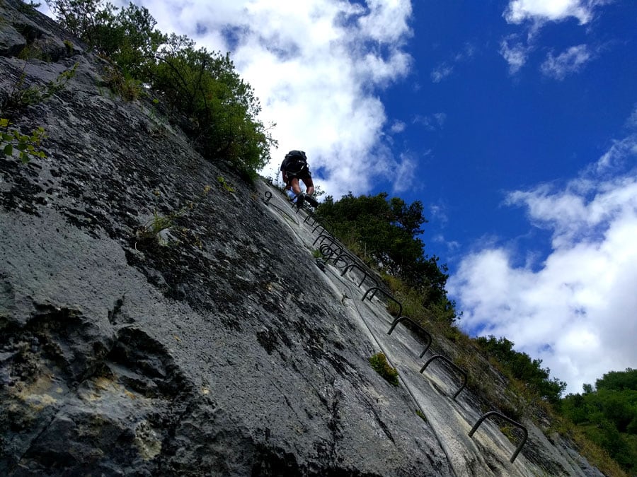 Low angle slab at the end 