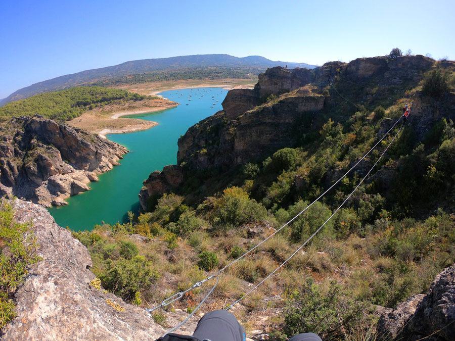 Vista atrás desde el final del puente nepalí © Pablo Esteban