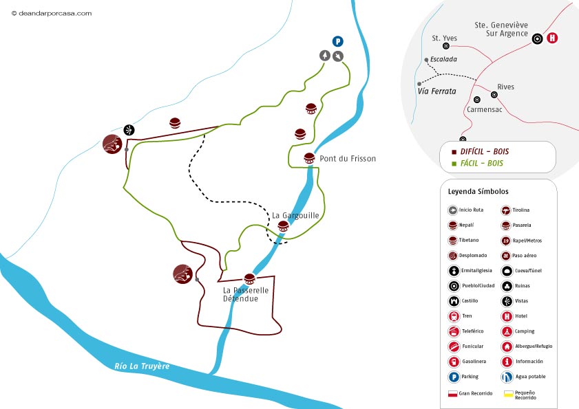 Croquis de la ruta 