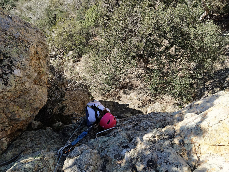 Parte alta de la vía ferrata 