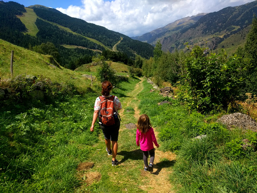 On the outskirts of Soldeu surrounded by fields 