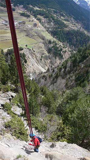 The best way to finish the via is rappelling 