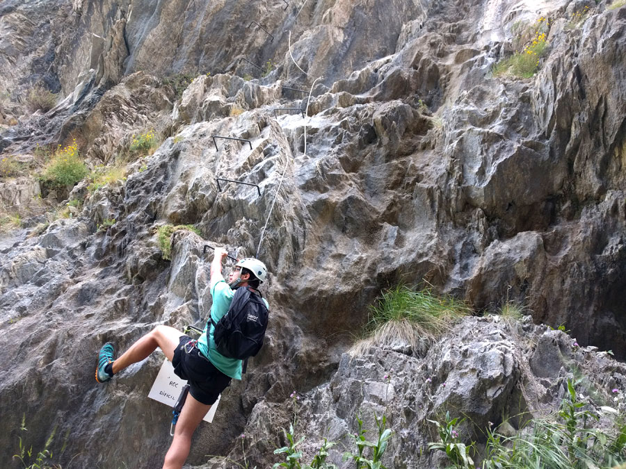 Start of the vertical section 