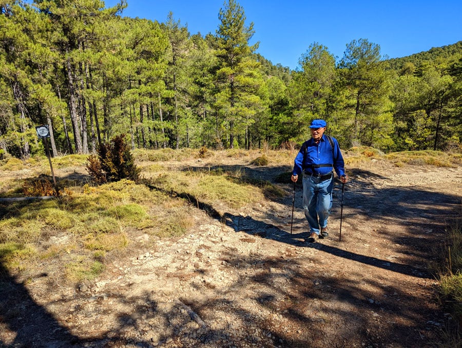 Llegamos a una ancha pista que seguiremos orientación sur 