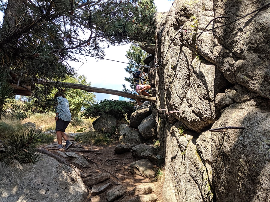 Entrada a un segundo tramo de vía ferrata -el más largo- 