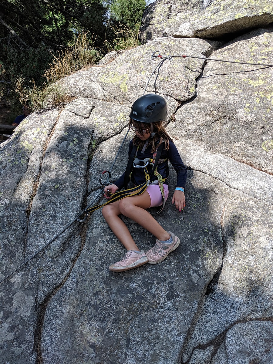 Tramo de bajada de la vía ferrata 