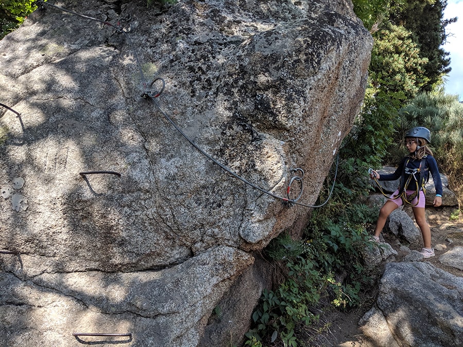 Inicio del tramo de vía ferrata 