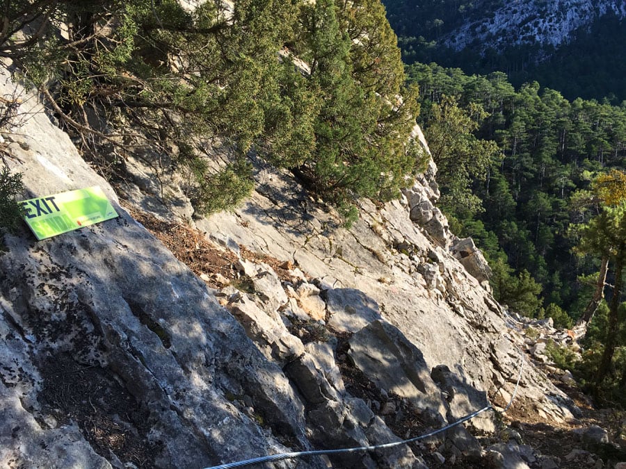 Un segundo escape no permite salir de la vía ferrata 