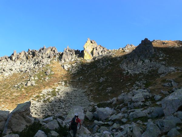 Still going up the scree 