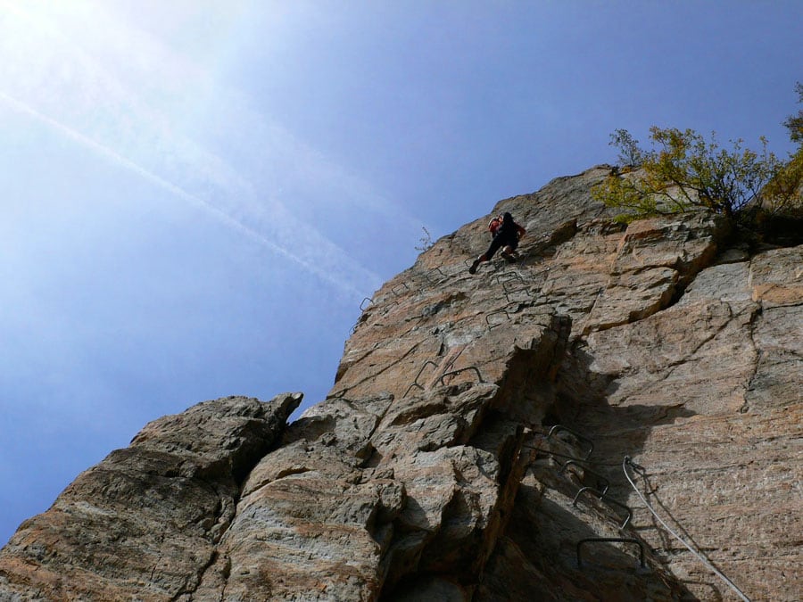 The most exposed section of the route 